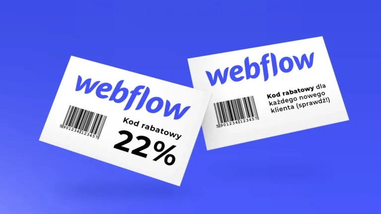 webflow kod rabatowy - zniżka promocyjna - bon zakupowy