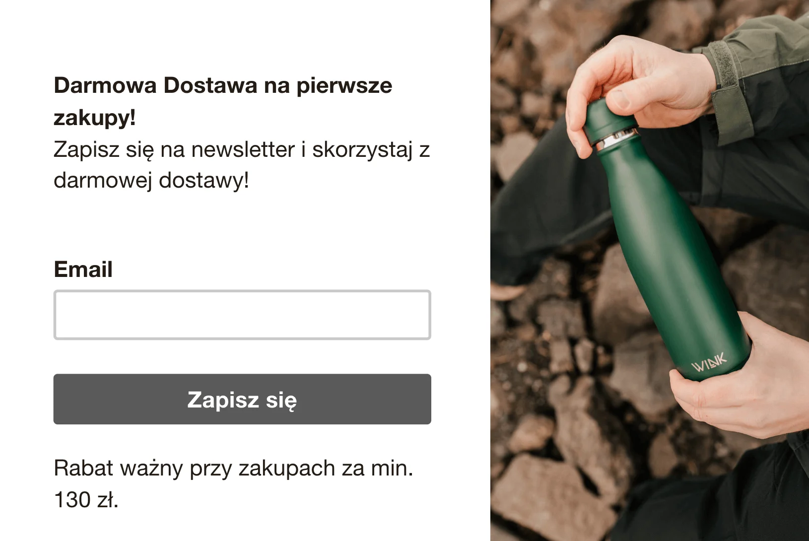 formularz zapisu z darmową wysyłką