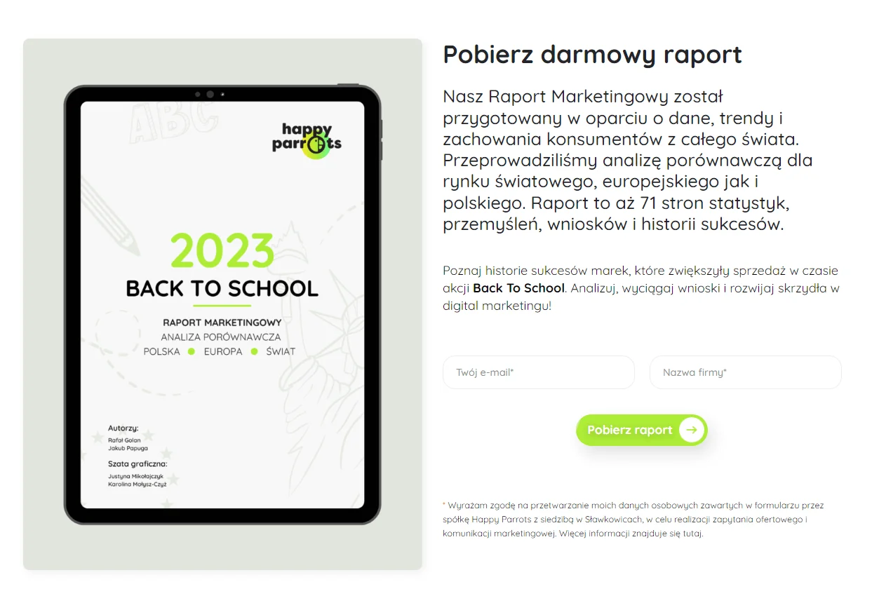 raport branżowy happyparrots