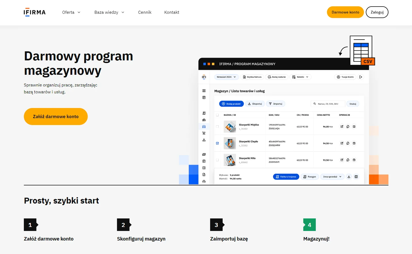 ifirma darmowy program magazynowy strona główna