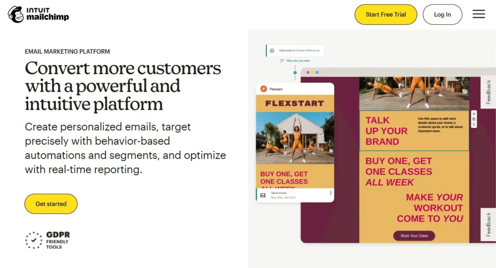 mailchimp email marketing strona główna