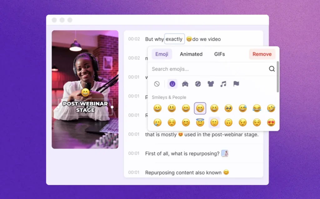 tworzenie reelsów w narzędziu ai vizard interfejs programu
