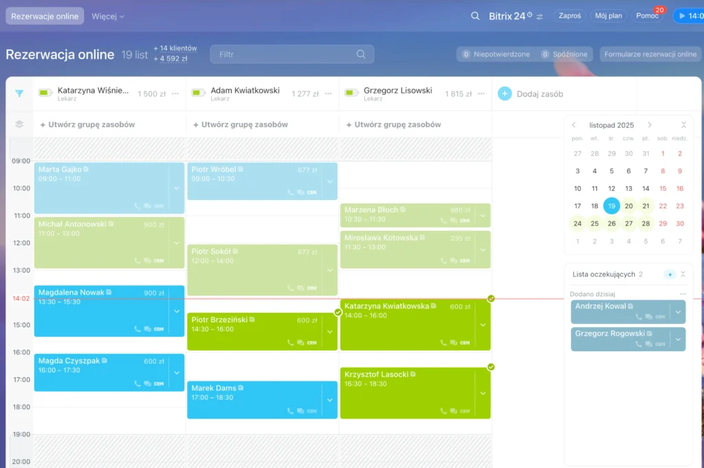 rezerwacja online w systemie crm