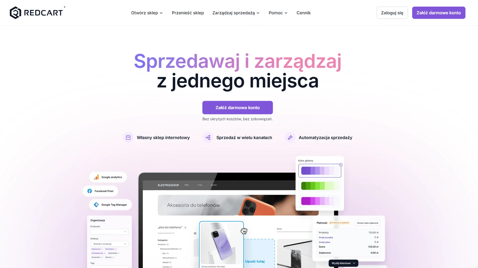 redcart strona główna kreatora sklepów - nowa 2026