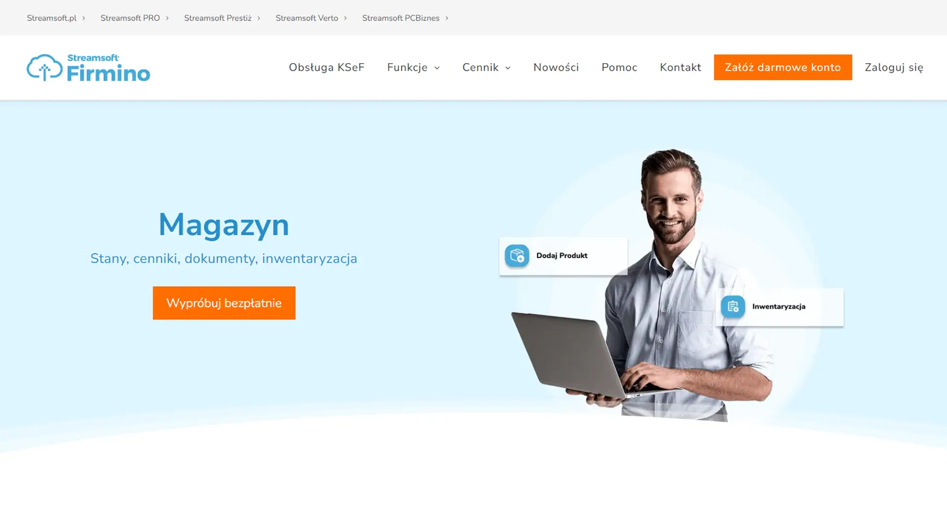 Streamsoft Firmino program magazynowy strona główna