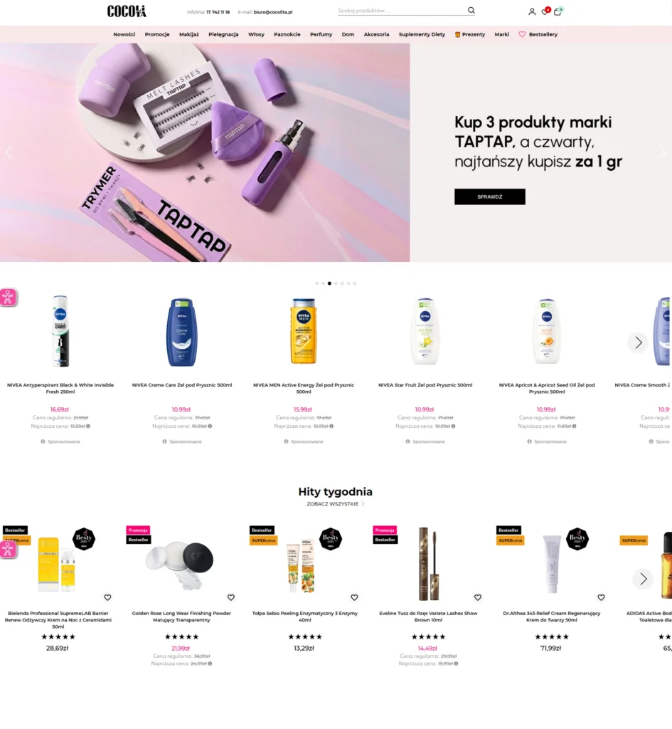 cocolita sklep internetowy stworzony na platformie ecommerce atomstore