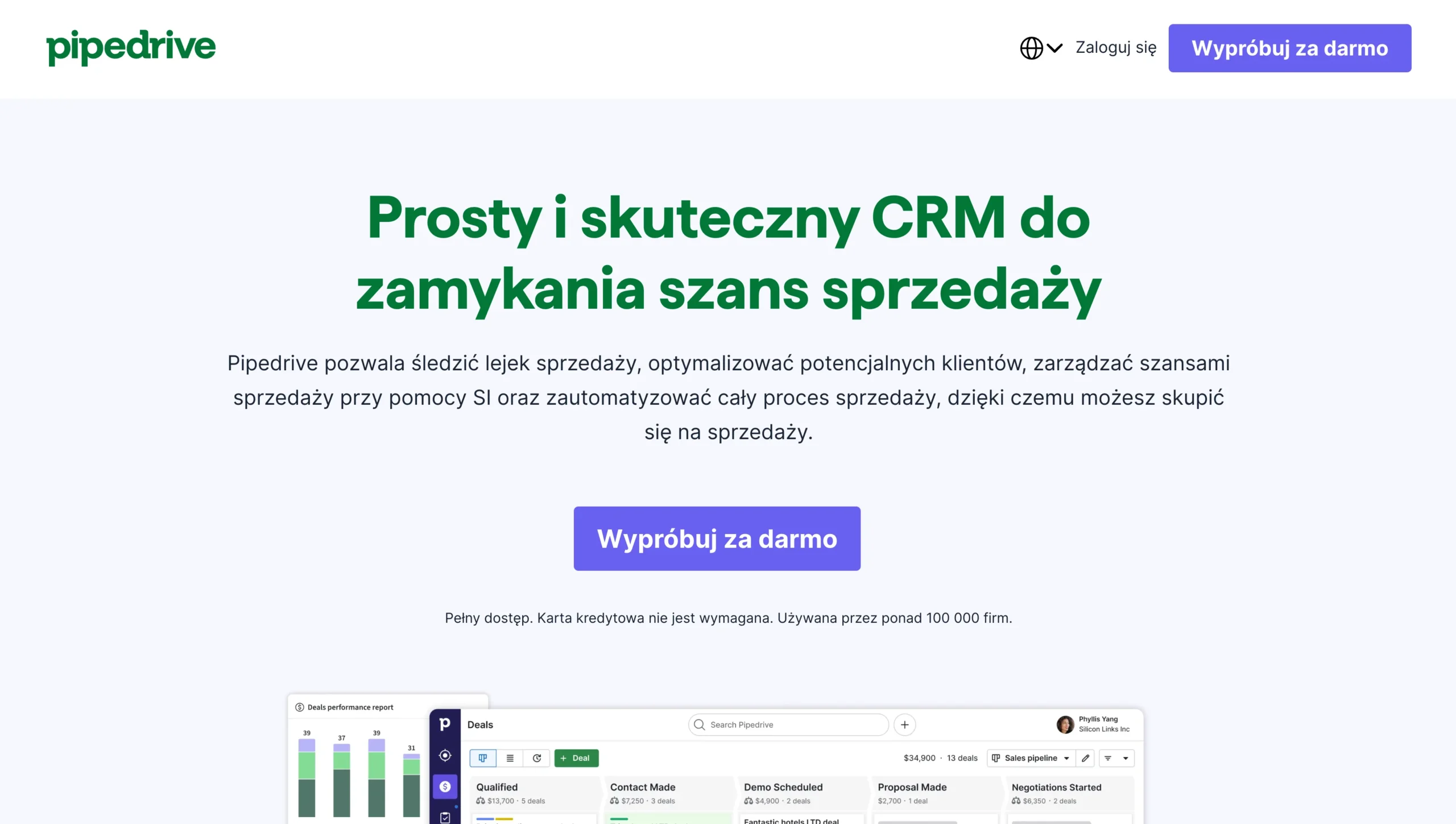 pipedrive crm strona główna prostego systemu - ranking
