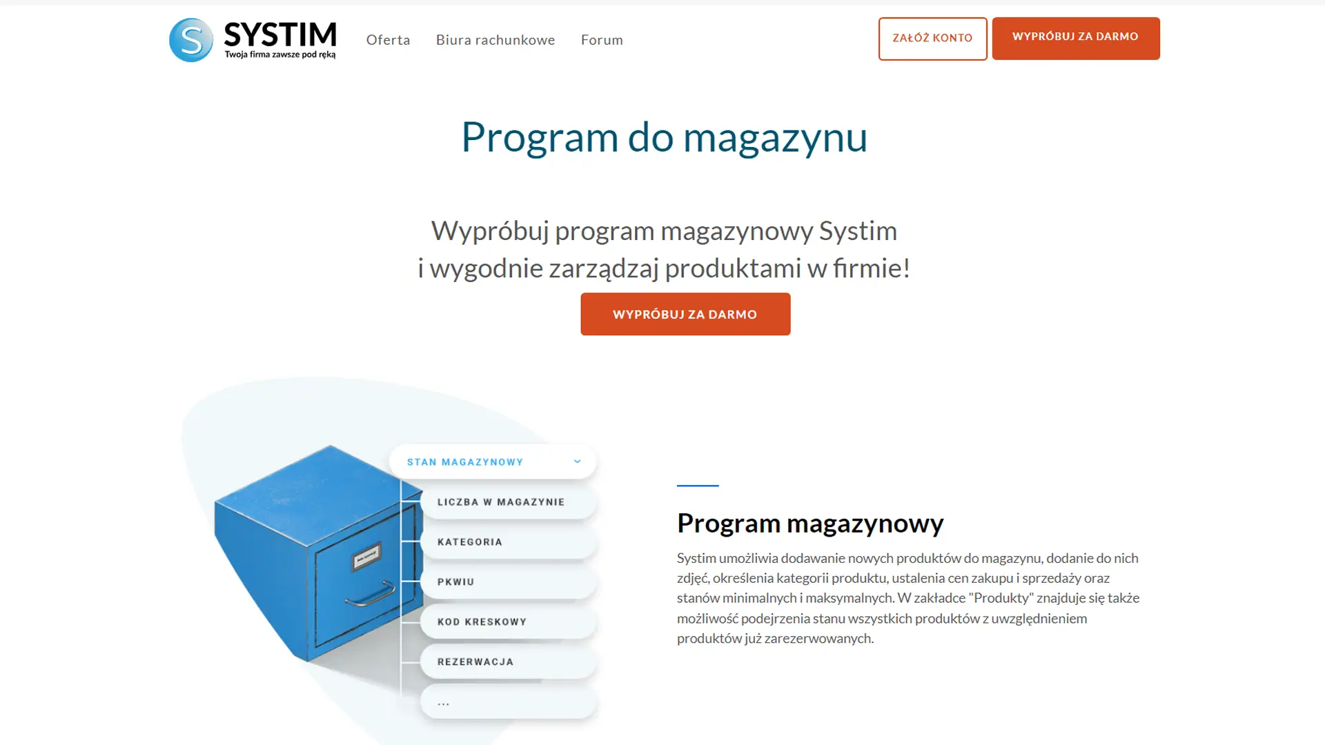 systim program do magazynu strona główna