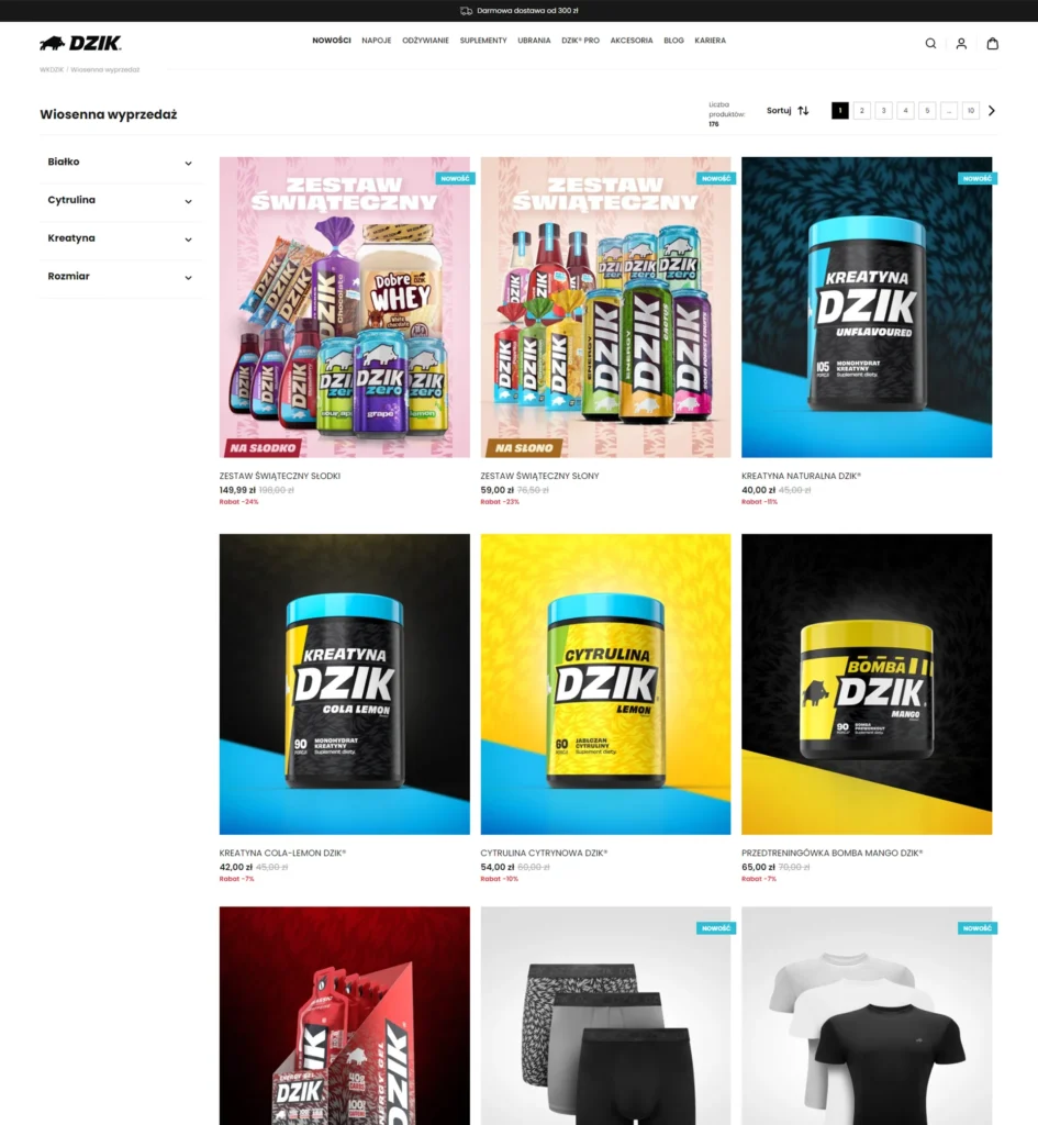 wkdzik - sklep internetowy stworzony przy użyciu platformy shoper