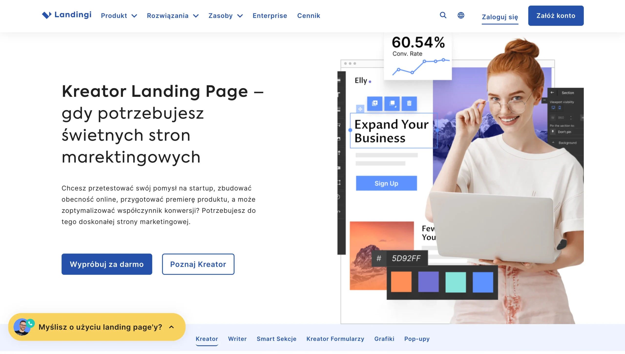 Kreator landing page od Landingi strona główna